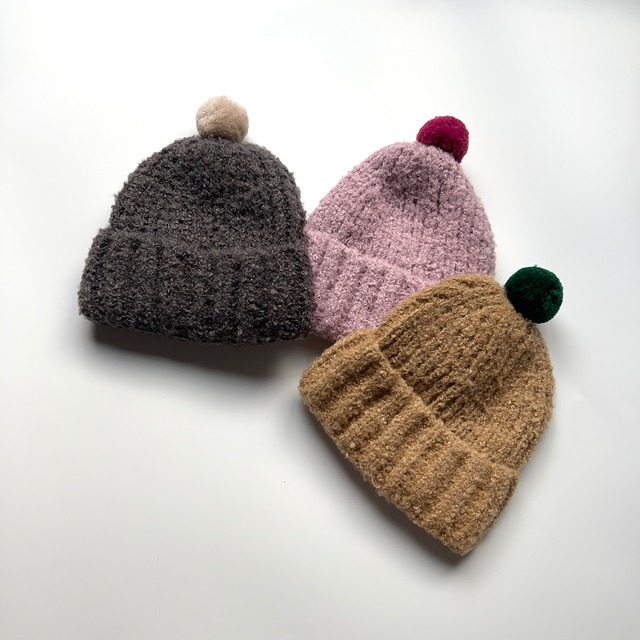 【即納】pom pom knit hat // kosa's select