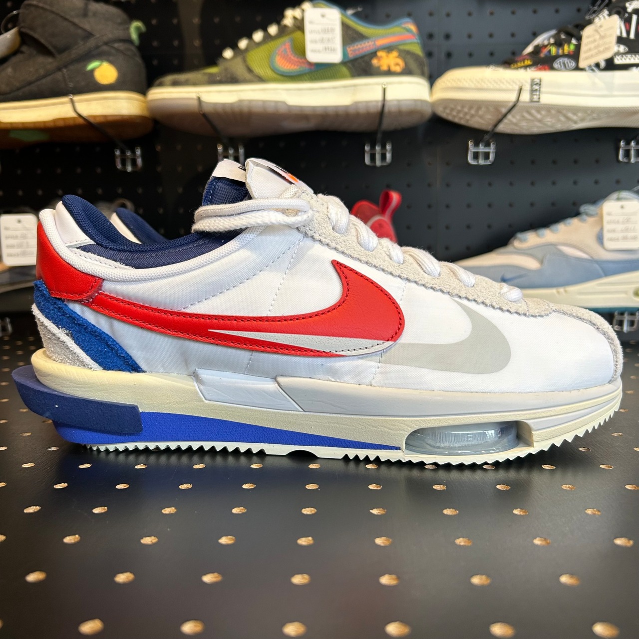 sacai × Nike Zoom Cortez "White and University Red" US9/27cm