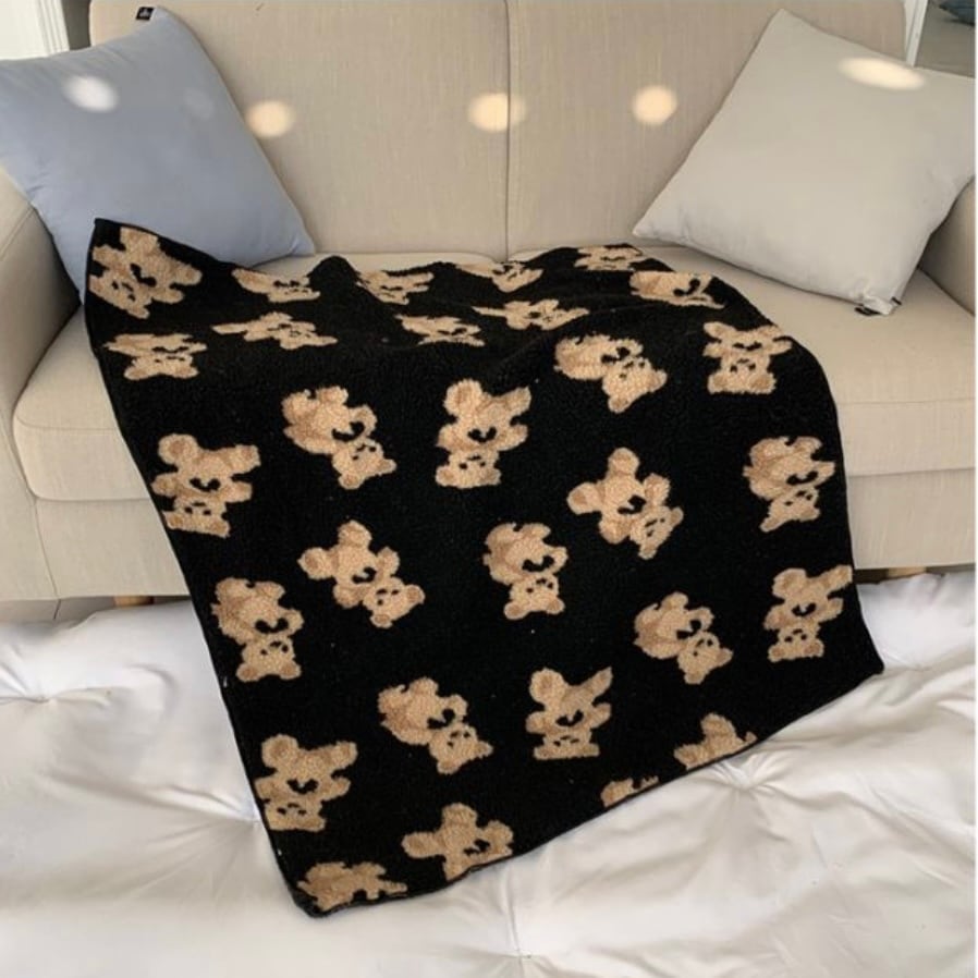 bear blanket 70*100 3colors / ベア ブランケット テディーベア