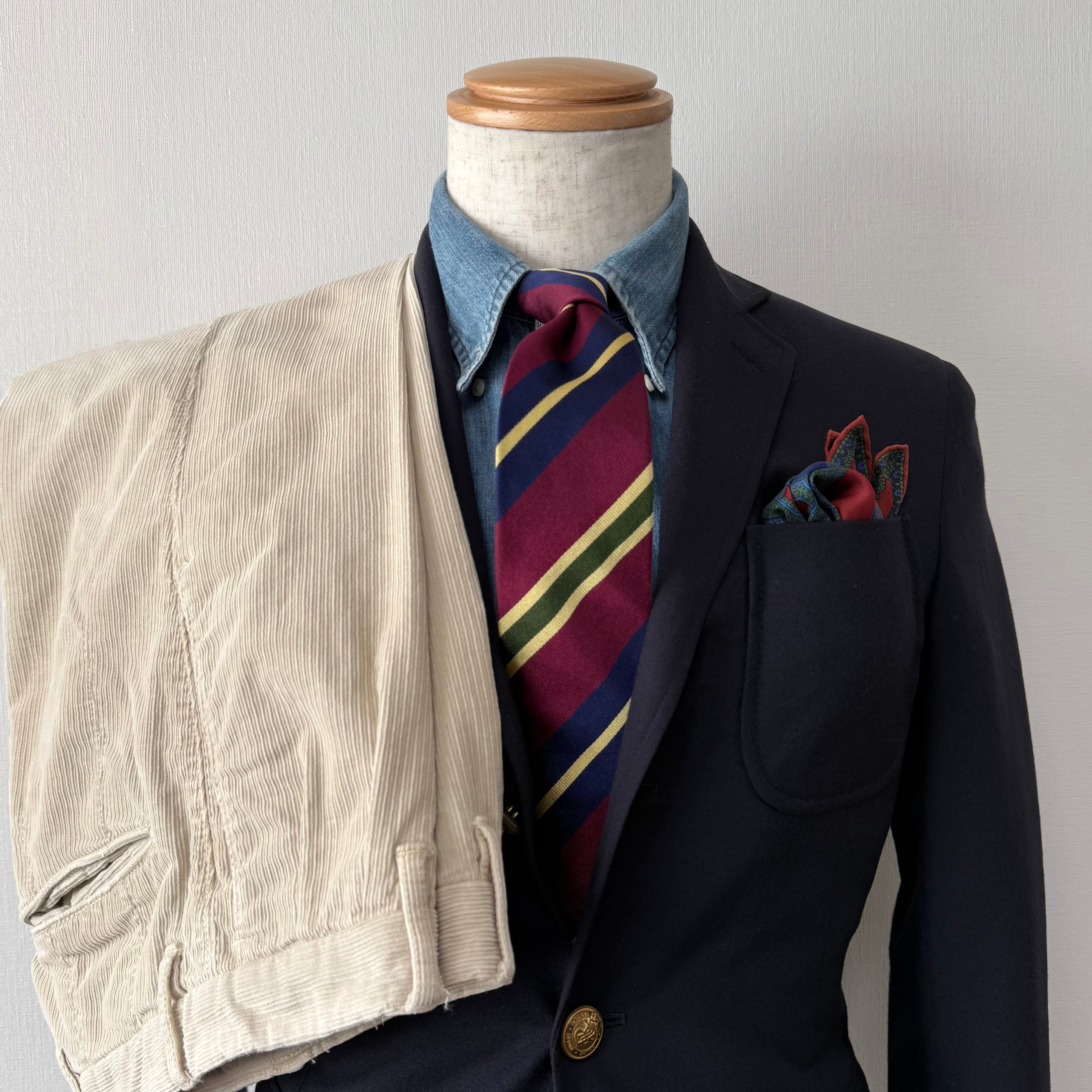 Rugby Ralph Lauren 金釦ブレザー 段返り3B サキソニーウール ネイビー