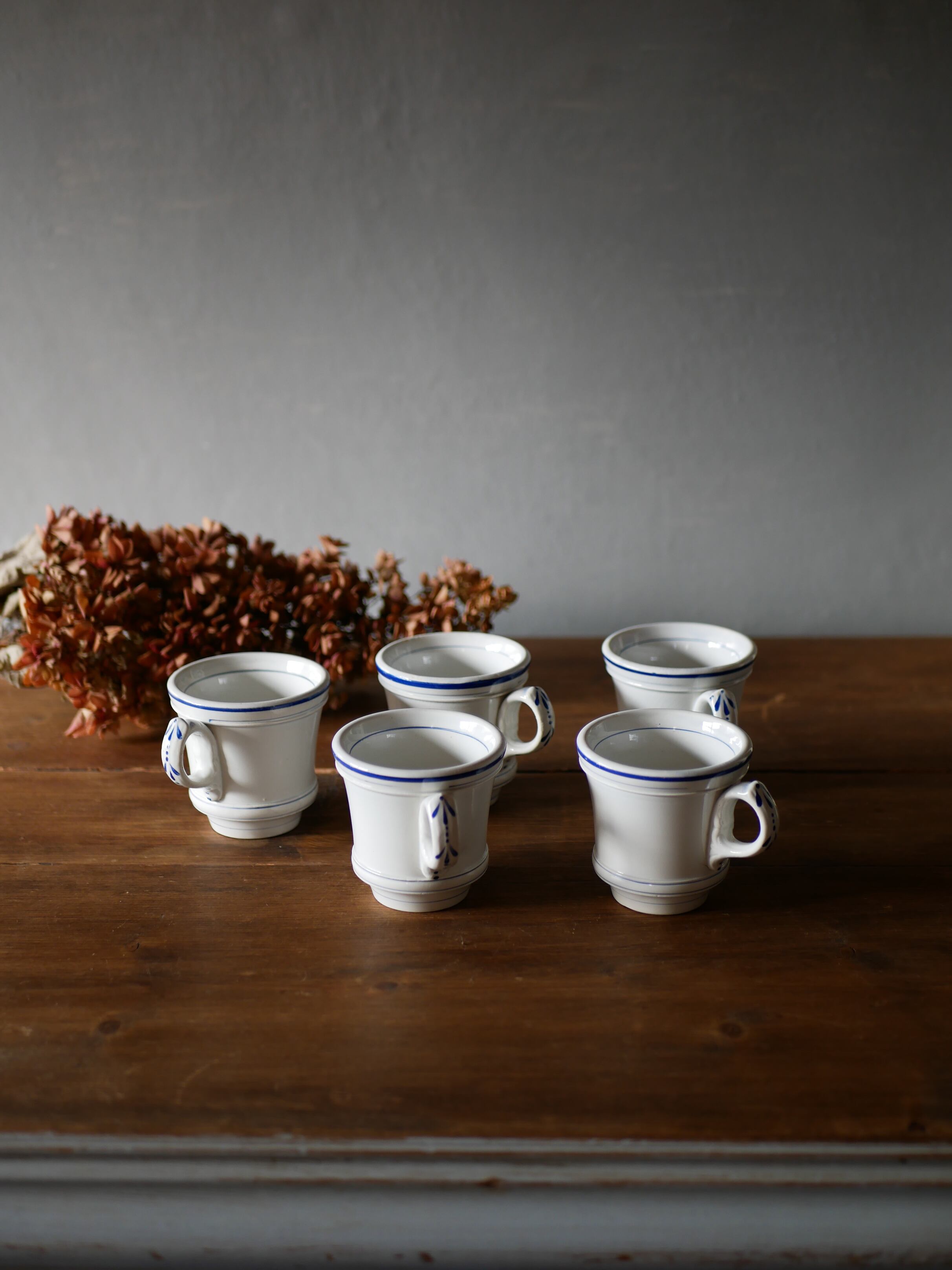 クレイユモントロー　19世紀のブリュロ　ブリュロカップ　フランスアンティーク クレイユエモントロー ブリュロカップ フランスアンティーク 19世紀