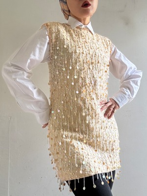 1980s Vintage Spangle Knit Top