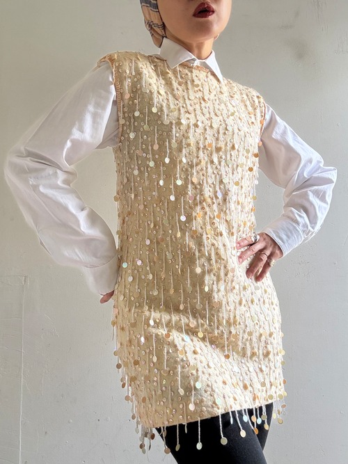 1980s Vintage Spangle Knit Top