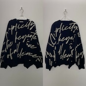 Typo pattern usefull knit/black