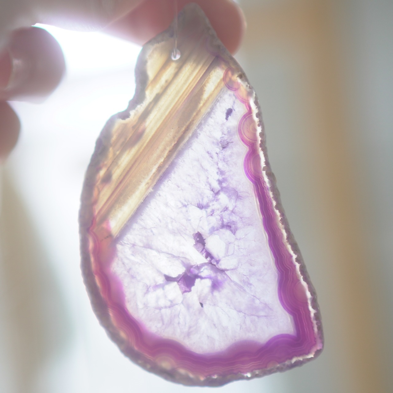 Rainbow Drops 20 - アゲートヒーリングチャイム / Agate Sun Catcher Wind Chime 1068