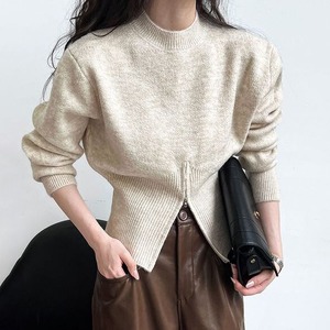 zipper hem knit pullover 14741