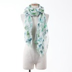 タコ柄ストール スカーフ 大判コットンストール 蛸 タコ オクトパス グリーン 緑 変柄 変わり柄 面白柄 ユニーク