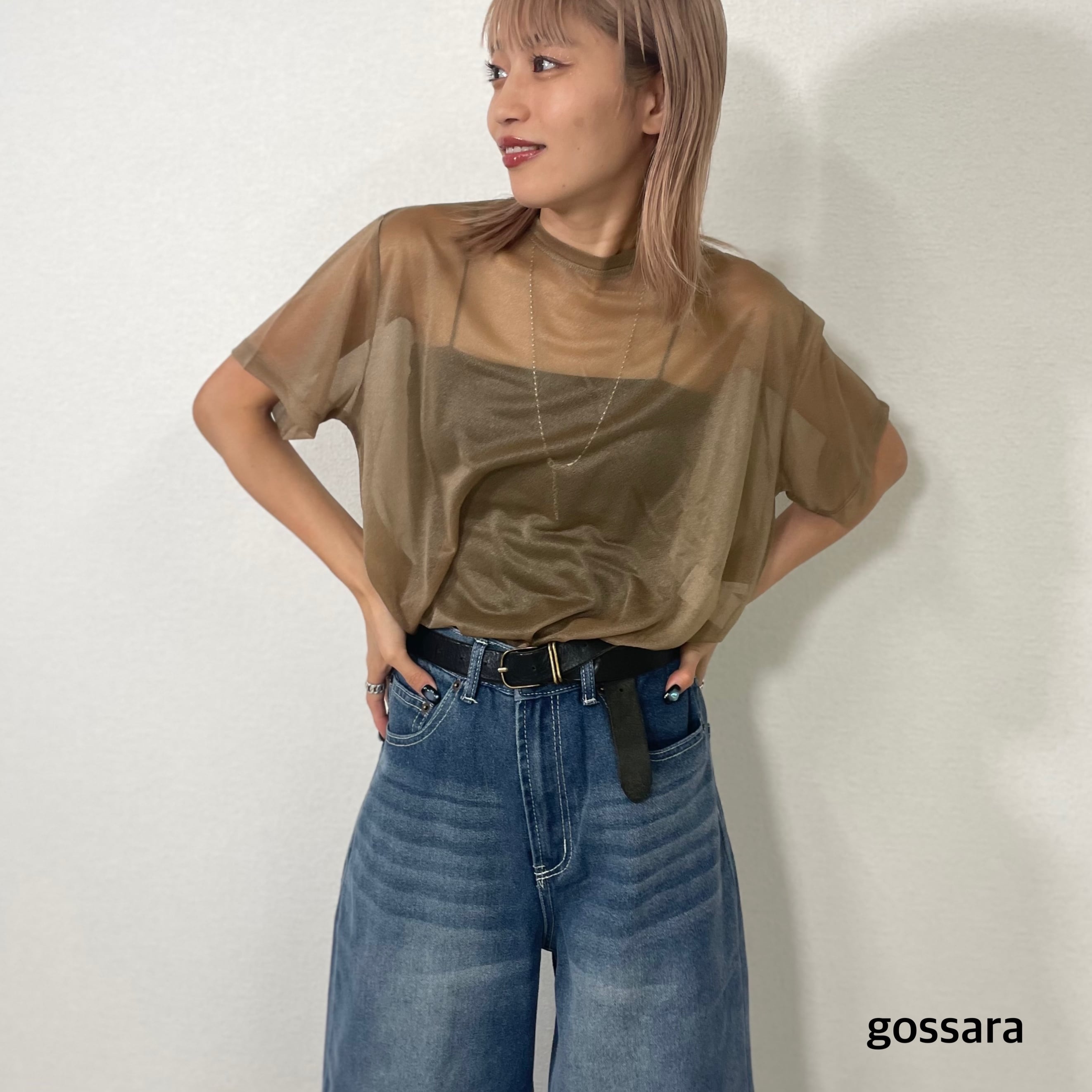 シアーカットソーサイドスリットT 5056825 (0713) | gossara(ゴサラ) シアーカットソーサイドスリットT 5056825 (0713) | gossara(ゴサラ)