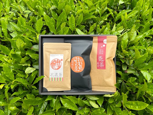 【新茶】沢渡茶の飲み比べセット【贈り物用箱入り】