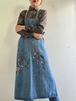 Vintage Denim Apron Handpainted By Megan