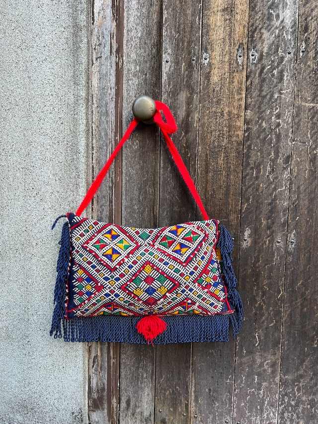 Vintage moroccan berber wool rug bag ( ヴィンテージ モロッコ ベルベル ウール ラグバッグ )