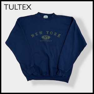 【TULTEX】メキシコ製 TRADEMARK SPORTSWEAR NEW YORK アーチロゴ プリント  スウェット トレーナー プルオーバー L USA素材 US古着