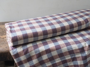 bengal fabric b38 blue brown white checked