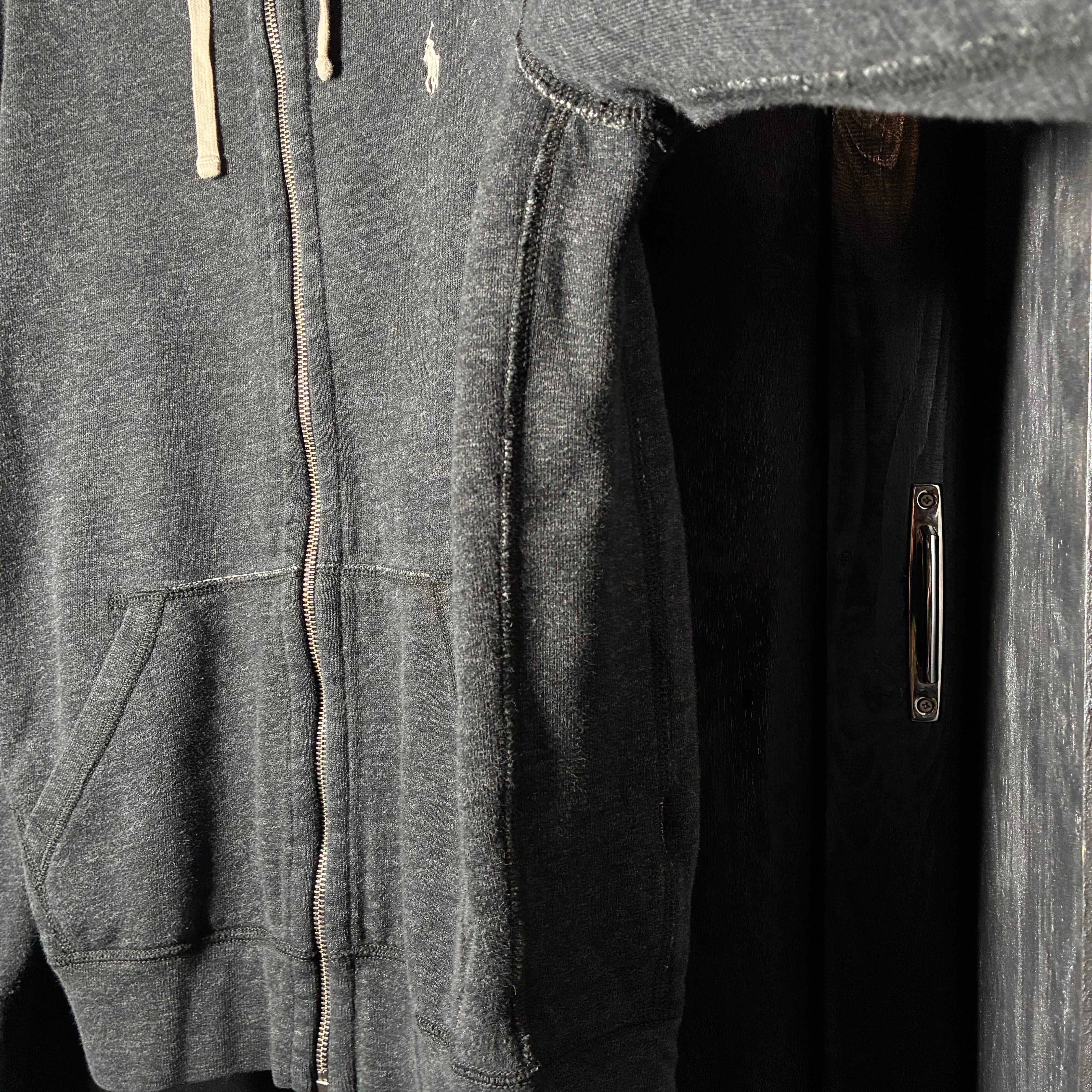 Polo Ralph Lauren】裏サーマル ジップパーカー M グレー