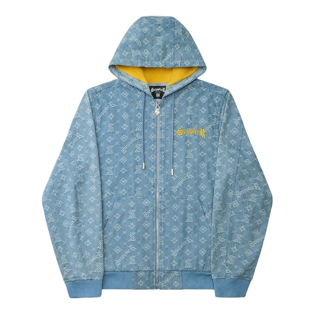 【SUPPLIER】MONOGRAM DENIM HOODIE