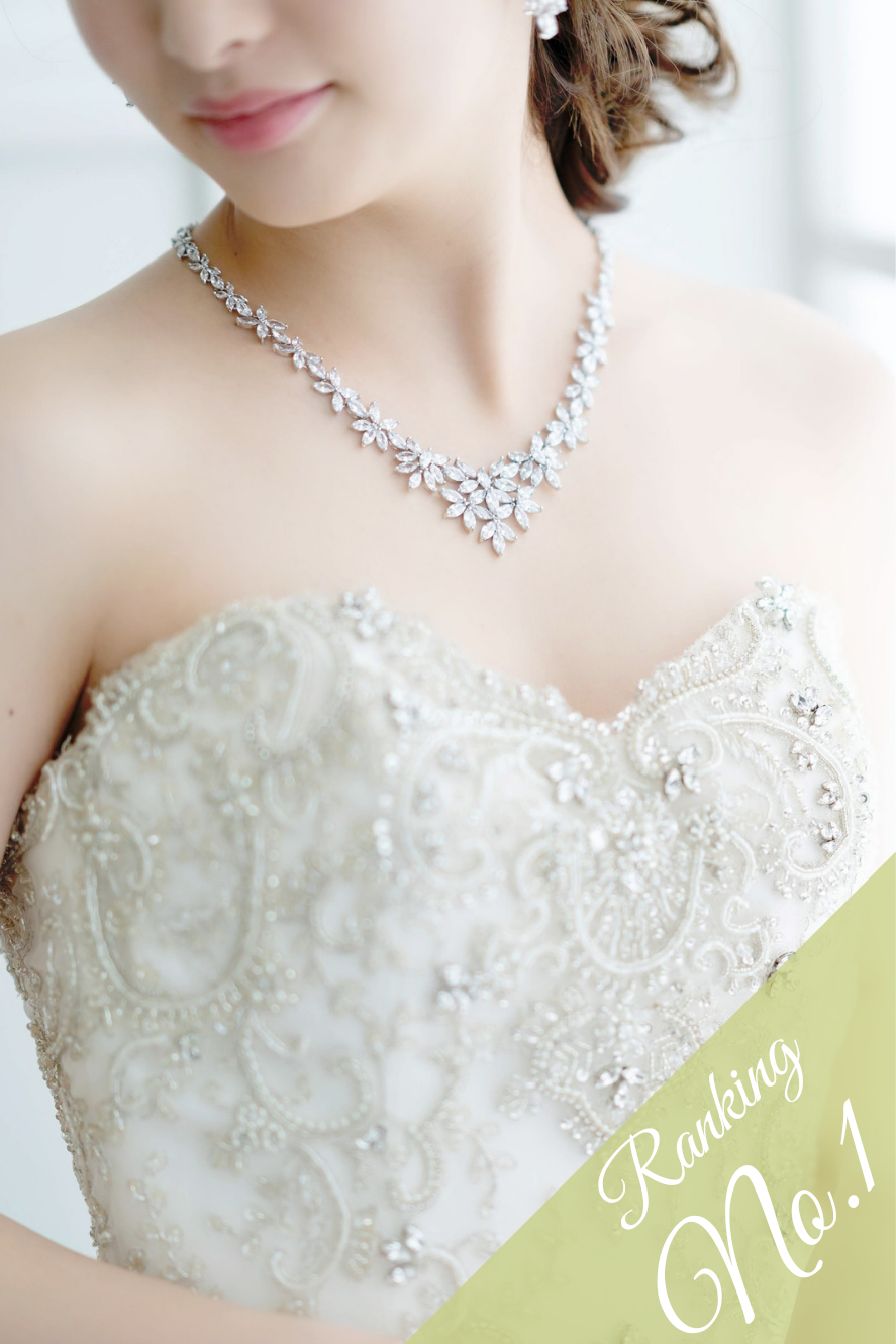 Ranking No 1 ジルコニアネックレス ブライダルネックレス Zn 07 Dismoi ディモア ブライダルアクセサリーショップ ウェディングアクセサリー