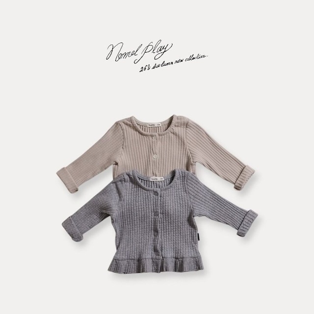 韓国子供服 / 26Autumn / normalplay / マリーカーディガン / キッズ / 秋服 *12M~L*