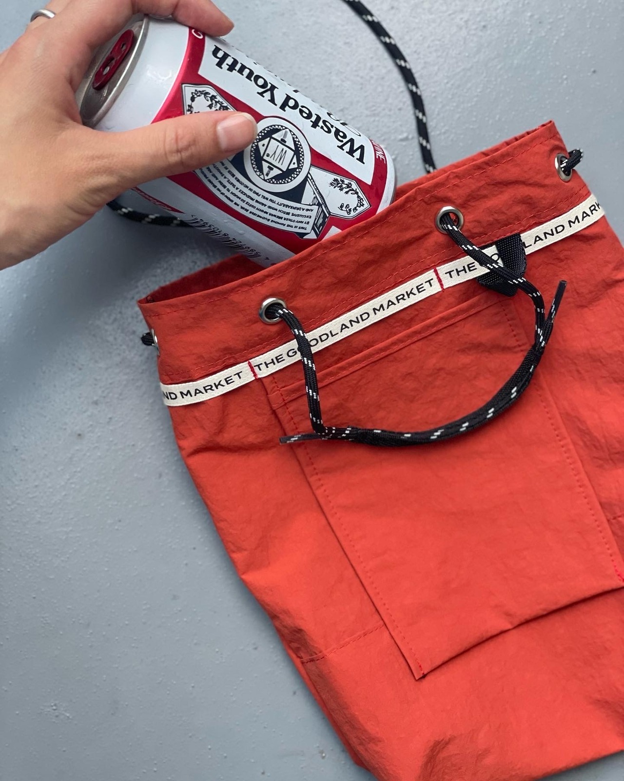 OEMコラボ　《 フクカラボウシ,酒BAG 》　THE GOODLAND MARKET様