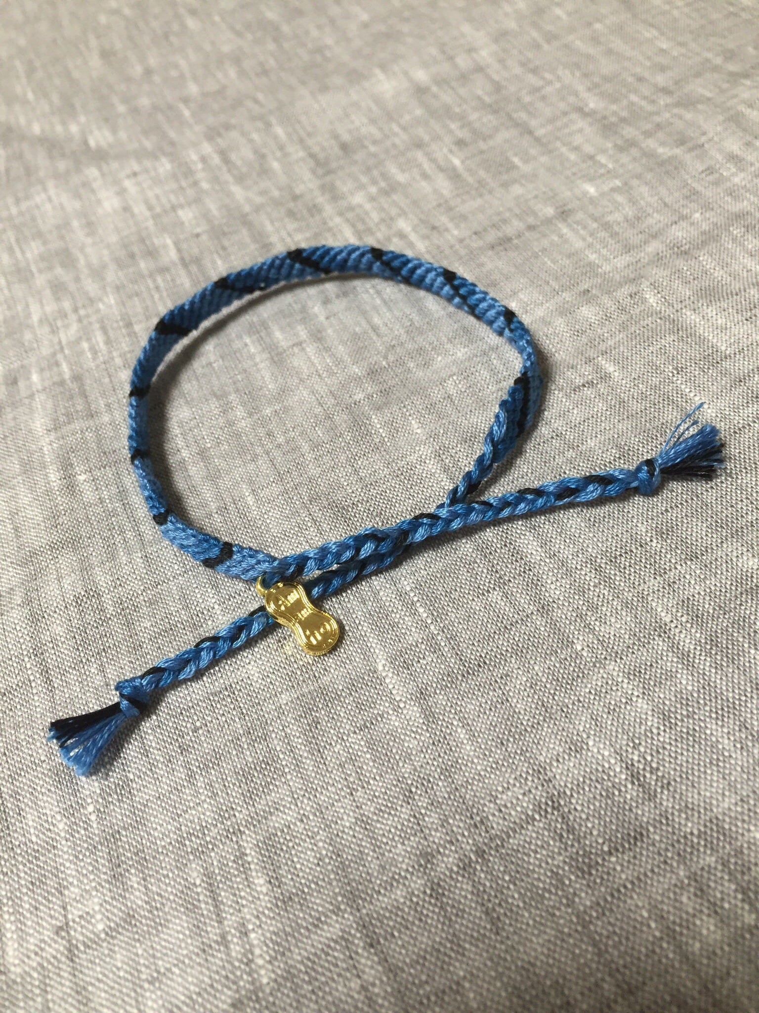 メンズ レジメンミサンガ 青 水色 黒 Am Am Ho Accessory