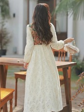 【0146】Corset Style Vintage Long Sleeve Dress