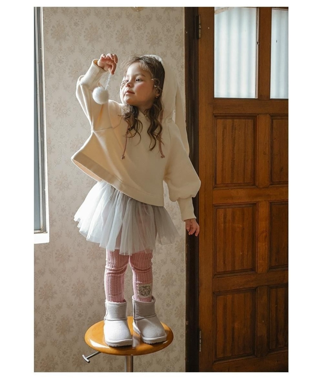 韓国子供服 / 26winter / puella FLO / バニーズフーディー / キッズ / 冬服 *90~140*