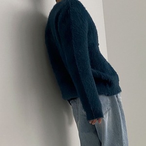 ソフトシャギーVネックニットカーディガン　MT0080389