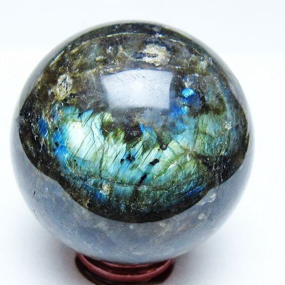 ラブラドライト 丸玉 75mm スフィア 一点物 151-9173