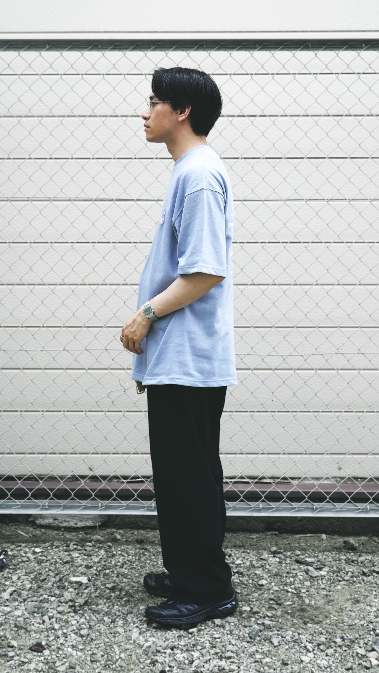 四畳半帝国ロゴ刺繍big silhouette T