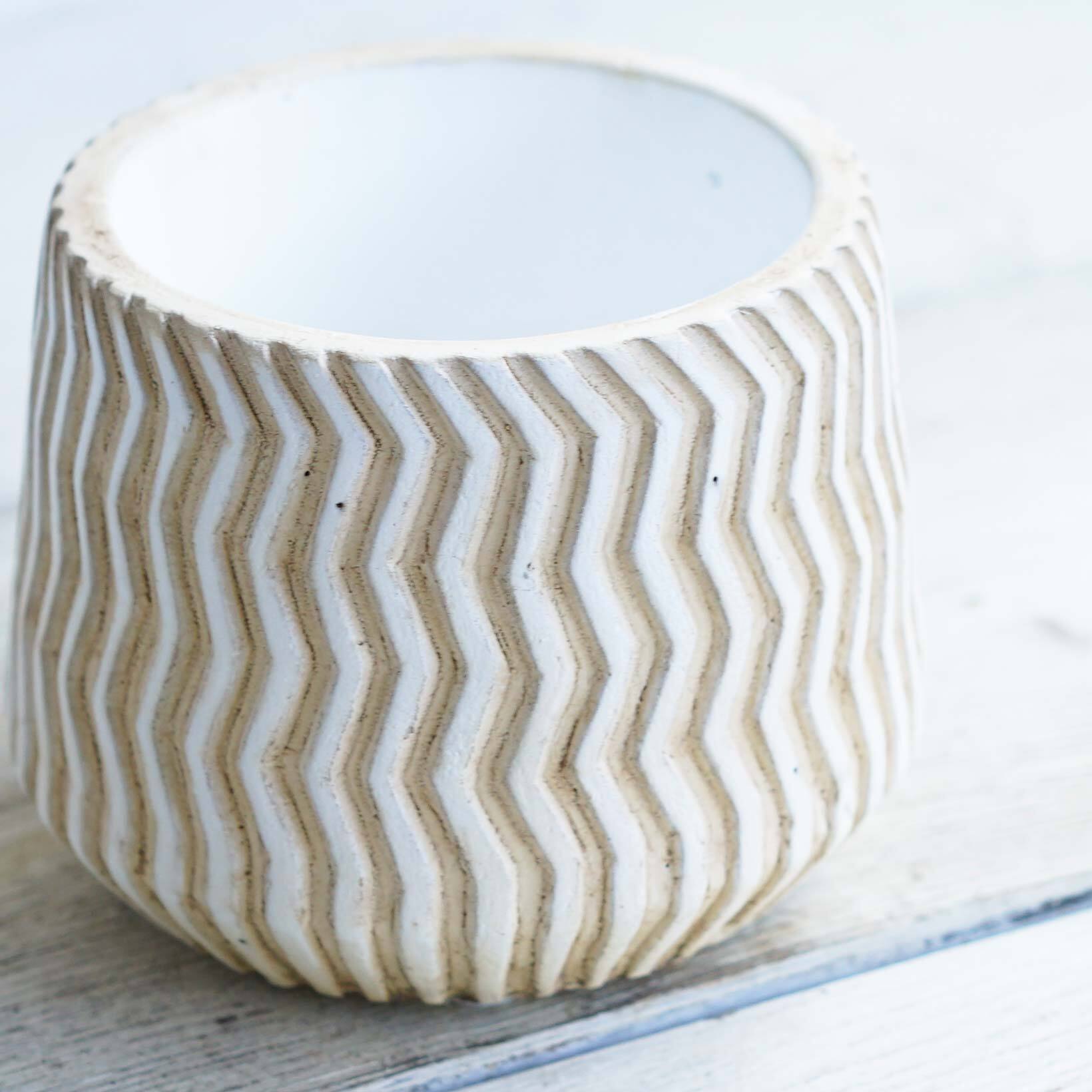 コンクリ鉢 COLOCON ジオメトリ サンドベージュ 10.5cm（内7.2cm）