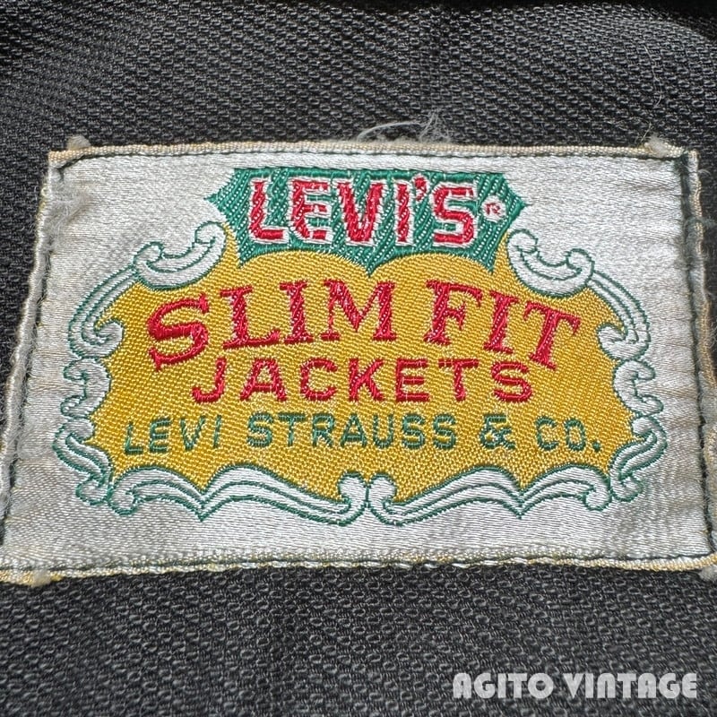 SPECIAL!! 60's~ LEVI'S SLIM FIT JACKETS ブラックピケ SPECIAL!! 60's~ LEVI'S SLIM FIT JACKETS ブラックピケ