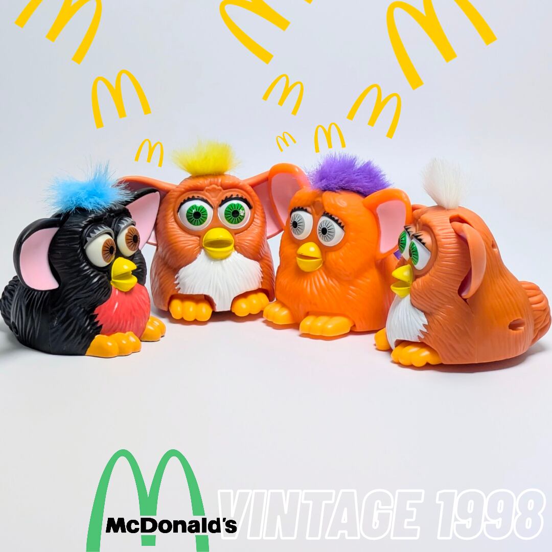 ☆ VINTAGE1998 ☆【 McDonald's × Furby ( ファービー )】 1998年マクドナルドミールトイ『キャメル ホワイトヘアー』ハッピーミール　〚アメリカン雑貨 アメトイ〛
