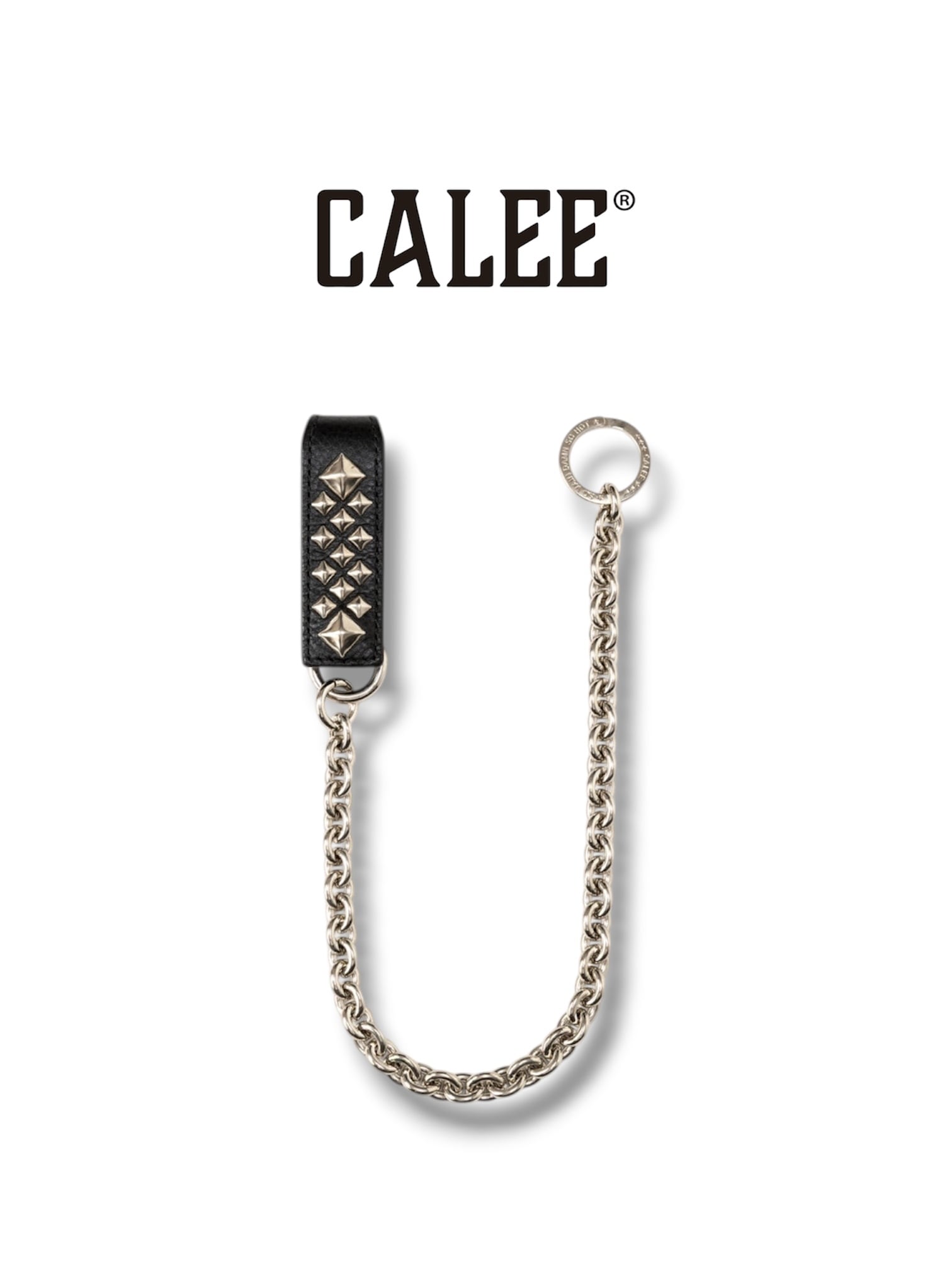 CALEE : STUDS LEATHER WALLET CHAIN | BRAT'S STORE