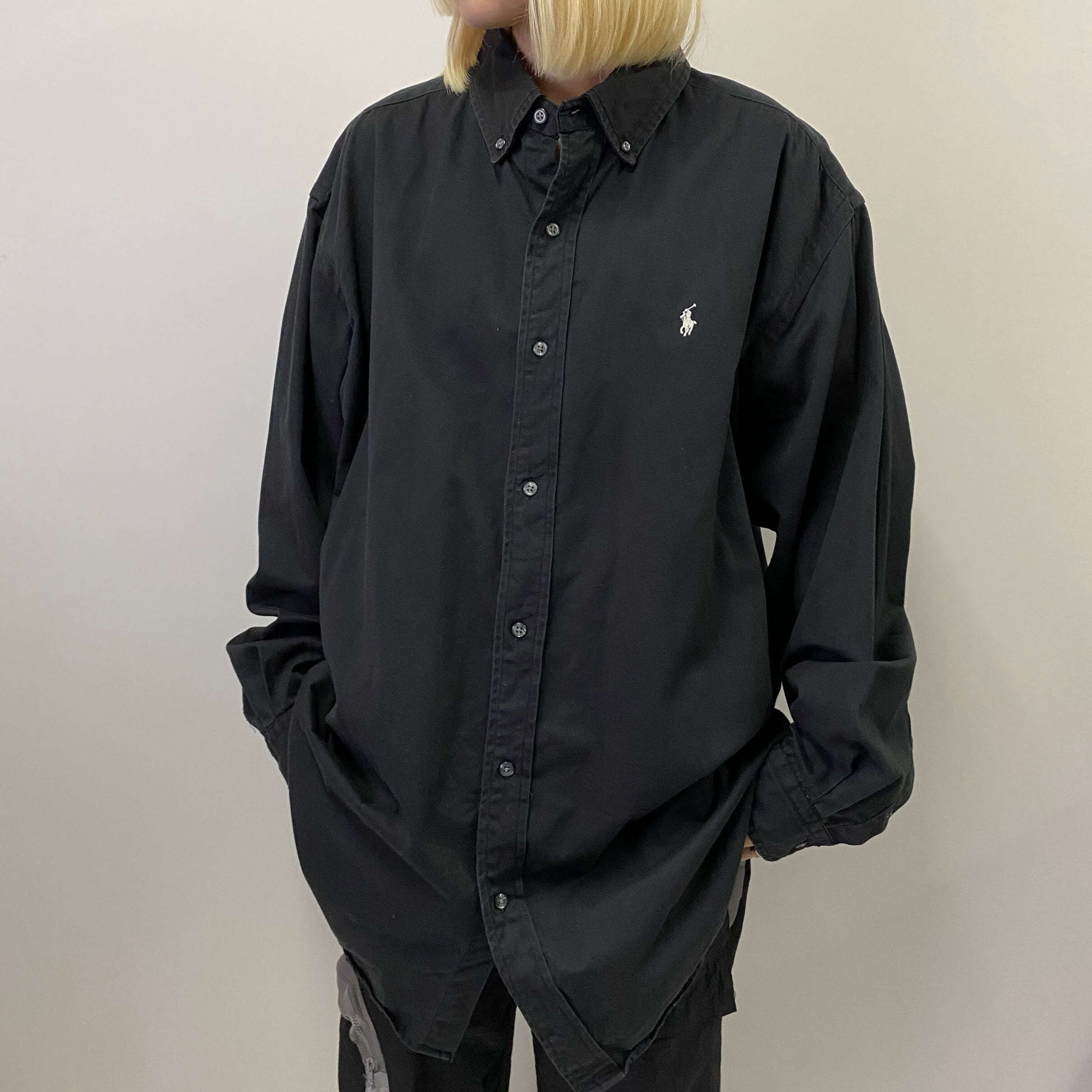 Ralph Lauren ラルフローレン 長袖シャツ メンズL ボタンダウンシャツ 古着 CLASSIC FIT ブラック 黒 【長袖シャツ】 |  cave 古着屋【公式】古着通販サイト