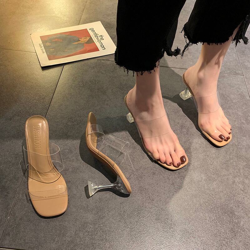 ミュールサマーカラーベルト ヒール ハイヒール 靴 シューズ 夏物 ハーネス ピュア 部族の婦人靴60730115223