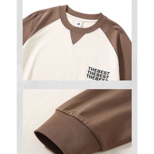 Bicolor crew neck long t-shirt 0216