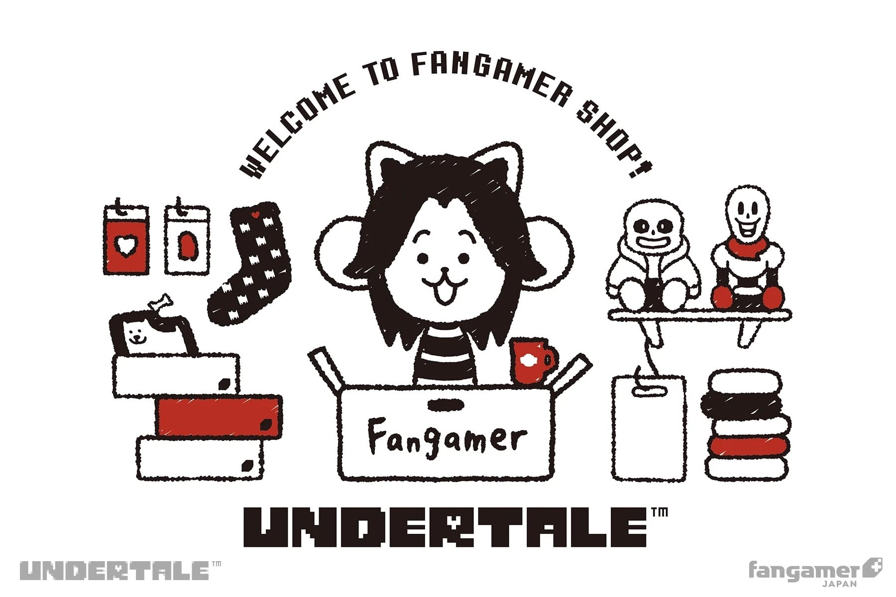 Fangamer Japan 5周年記念Tシャツ 『UNDERTALE』/ UNDERTALE ( アンダーテイル )