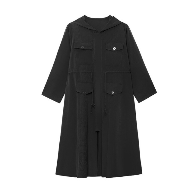 モード系 秋コート ロング マウンテンパーカー風 モードコート