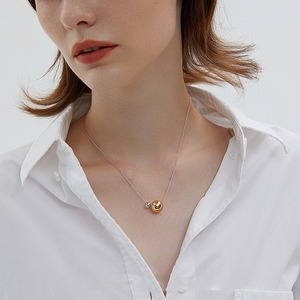 multi color ball chain necklace　d-0126