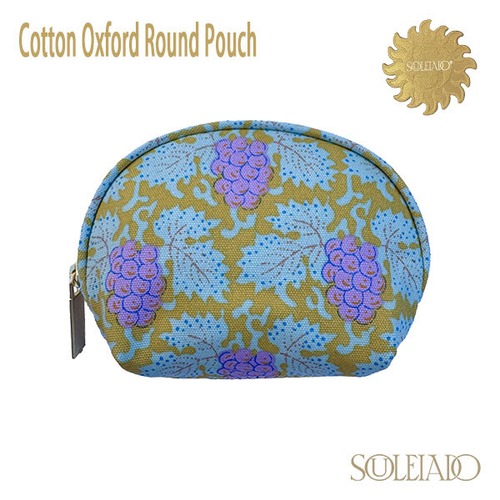 SOULEIADO Cotton Oxford Round Pouch コットンオックス ラウンドポーチ イエロー系 コスメ 小物入れ フランス TOMORROWLAND 正規販売店