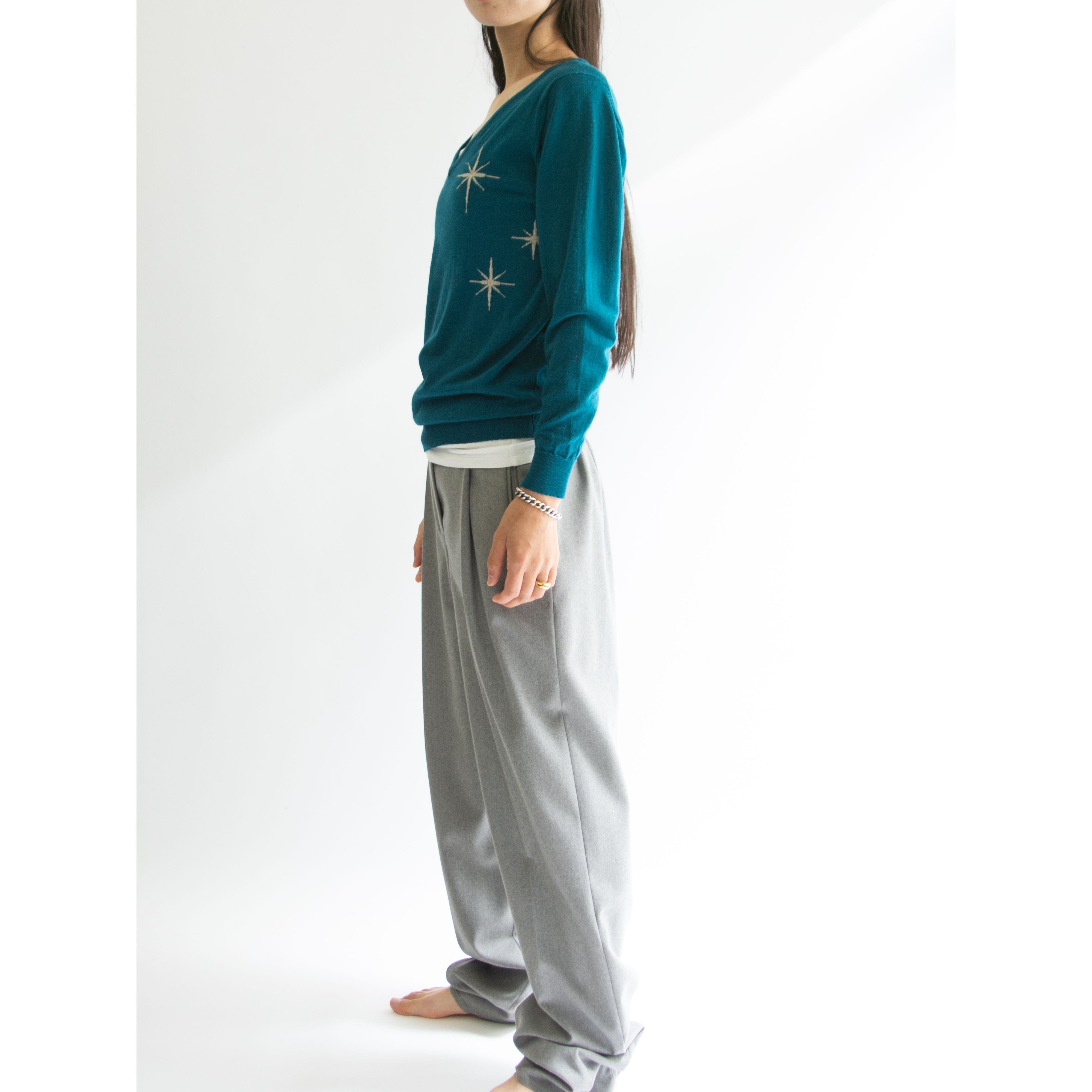 【JOHN SMWDLEY × LEMAIRE】Made in England 100% Wool V-neck Sweater（ジョンスメドレー ルメール 英国製Vネックウールニット セーター）