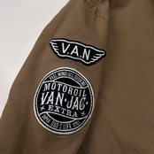 VAN JAC ヴァンヂャケット ワッペン付き ワーク ジャケット カバーオール サイズ M /ブラウンベージュ系/メンズ/襟コーデュロイ