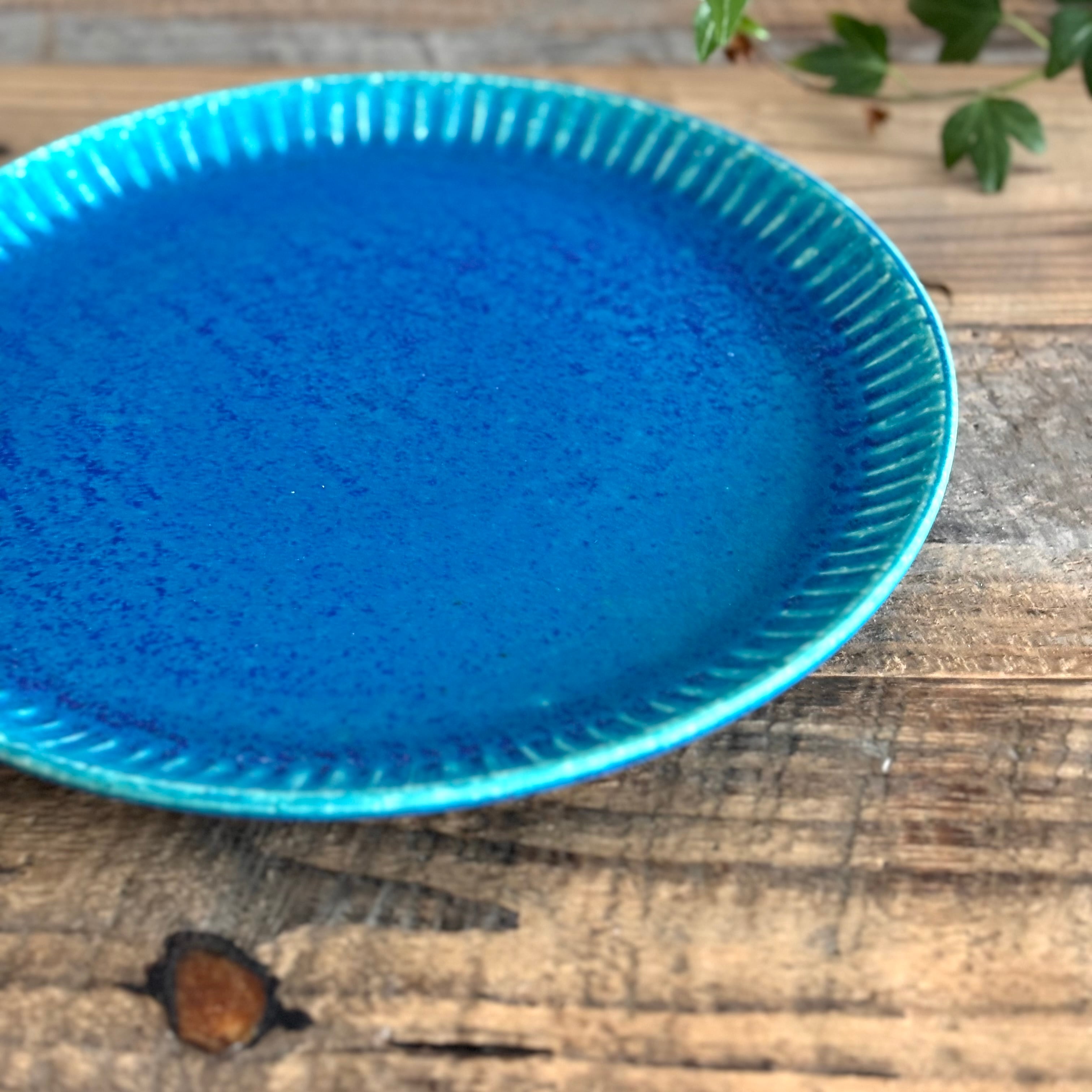 大皿 縞プレート ワンプレート | Blue Pottery