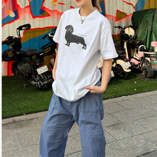 ダックスグラフィックプリンロゴTシャツ R00614