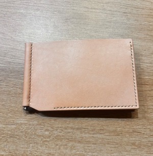 本革 ハンドメイド マネークリップ 財布 9×14cm コンパクト財布 レザー 革小物 シンプル おしゃれ