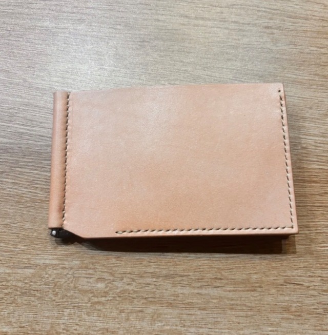 本革 ハンドメイド マネークリップ 財布 9×14cm コンパクト財布 レザー 革小物 シンプル おしゃれ