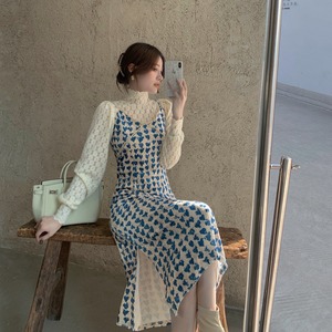 【韓国通販 dgo】high-waist sleeveless suspender skirt（A0804）