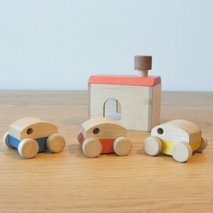 Mastro Geppetto (マストロジェッペット)  動物の積木 NOE（ノエ）車と車庫セット GARAGE（ガレージ） 日本製 おもちゃ キッズ玩具 木のおもちゃ 出産祝い プレゼント