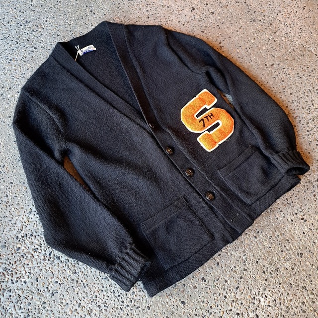 50's~60's レタードカーディガン used [211029]