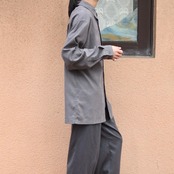 BRANDINI charcoal gray smooth cloth shirt