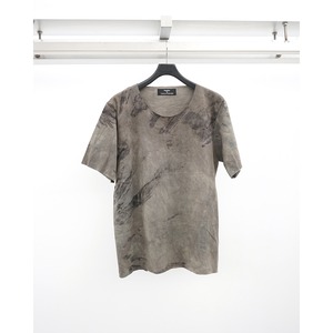 [kujaku] (クジャク) K-142-14 special dyed crew neck short sleeve tee (Dust veil)